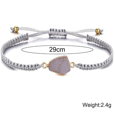 Natural Stone 18K Gold Plated Bracelet ITALY Design